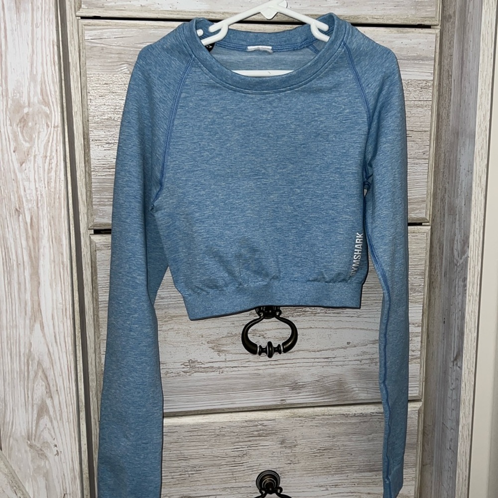 Gymshark Long Sleeve Crop Shirt - Size Small-Medium